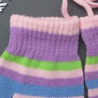 Варежки детские на верёвочке "Малышок", размер 12 (р-р произв. ), цвет фиолетовый - Фото 2