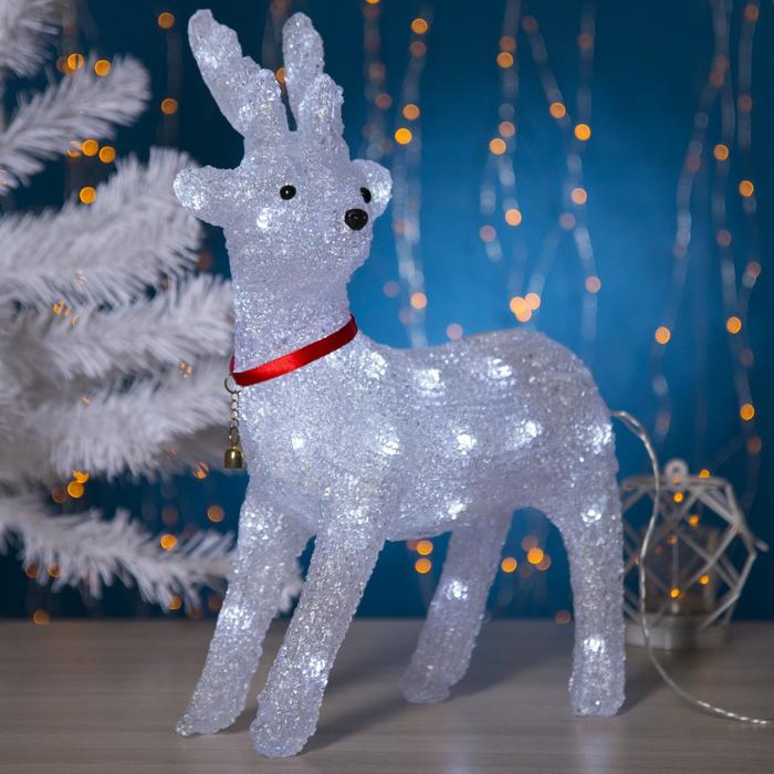 Светодиодная фигура «Оленёнок» 34×41×18 см, акрил, 220 В, свечение белое