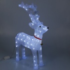 Фигура акрил. "Олень" 40х20х60 см, с диммером, 72 LED, 220V, БЕЛЫЙ - фото 809690155