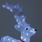 Фигура акрил. "Олень" 40х20х60 см, с диммером, 72 LED, 220V, БЕЛЫЙ - фото 809690156