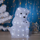 Светодиодная фигура «Медведица» 22×30×22 см, акрил, 40 LED, 220 В, свечение белое - Фото 4