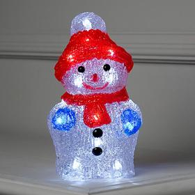 Светодиодная фигура «Снеговик» 11 x 22 x 11 см, акрил, 24 LED, батарейки ААх2 (не в комплекте), свечение белое