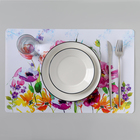 Салфетка сервировочная на стол «Цветы акварель», 42×27 см - фото 318001245