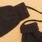 Варежки детские на верёвочке Collorista, размер 14 (р-р произв. 12*7 см), цвет чёрный - Фото 3