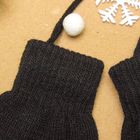 Варежки детские на верёвочке Collorista, размер 14 (р-р произв. 12*7 см), цвет чёрный - Фото 4