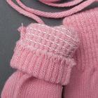 Варежки детские на верёвочке Collorista, размер 14 (р-р произв. 12*7 см), цвет розовый - Фото 3