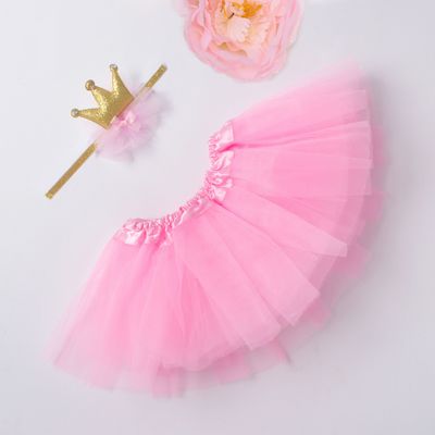 Набор для фотосессии Крошка Я "Маленькая принцесса" юбка и повязка на голову, розовый