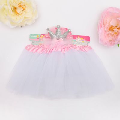 Набор для фотосессии (юбка и повязка на голову) для девочки «Крошка Я. Маленькая принцесса», белый, рост 68-86 см