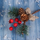 Еловая ветка декоративная «Зимнее волшебство. Мечты», 13 см 2334975