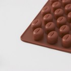 Форма для мармелада Доляна «Кофейные бобы», силикон, 18×11×0,6 см, 55 ячеек (1,5×1,1 см), цвет коричневый - Фото 4