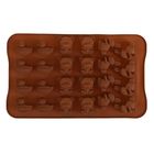 Форма силиконовая для украшений Доляна «Утка, заяц и медведь», 23×14×1,5 см, 24 ячейки - Фото 2