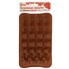 Форма силиконовая для украшений Доляна «Утка, заяц и медведь», 23×14×1,5 см, 24 ячейки - Фото 4