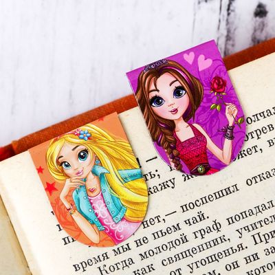 Закладки магнитные для книг, 6 шт. «Будь красивой и умной»