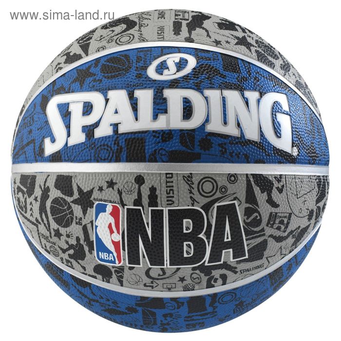 Мяч баскетбольный Spalding NBA GRAFFITI SZ7  RBR, 83176Z - Фото 1
