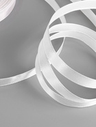 Лента атласная, 10 мм, 23±1 м, белая №01 - Фото 3