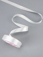 Лента атласная, 20 мм, 23±1 м, белая №01 - Фото 2