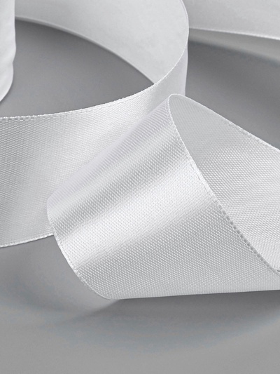 Лента атласная, 40 мм × 23 ±1 м, белая №01