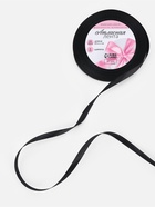 Лента атласная, 6 мм, 23±1 м, чёрная №39 - Фото 2