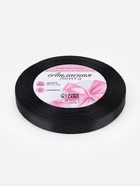 Лента атласная, 10 мм, 23±1 м, чёрная №39 - Фото 4