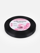 Лента атласная, 10 мм, 23±1 м, чёрная №39 - Фото 5