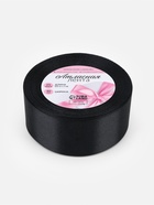 Лента атласная, 40 мм, 23±1 м, чёрная №39 - Фото 4
