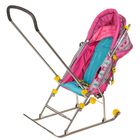 Санки коляска «Умка 3. Вязаный узор», цвет розовый - Фото 3