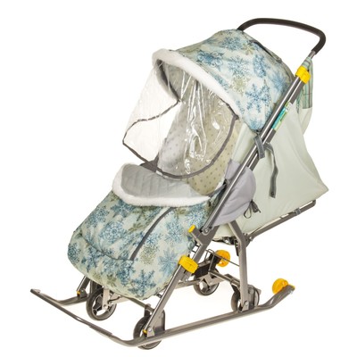 Санки коляска «Наши детки», цвет зимний фисташковый