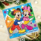 Фреска с блестками и фольгой "С Новым годом!" Микки Маус и друзья + 9 цветов песка по 4 гр, блестки - Фото 1