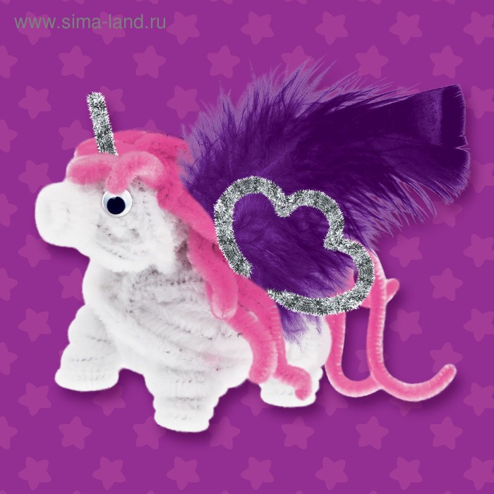 Игрушка из меховых палочек "Единорог"