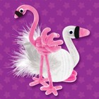 Игрушка из меховых палочек "Лебедь и фламинго" - Фото 1