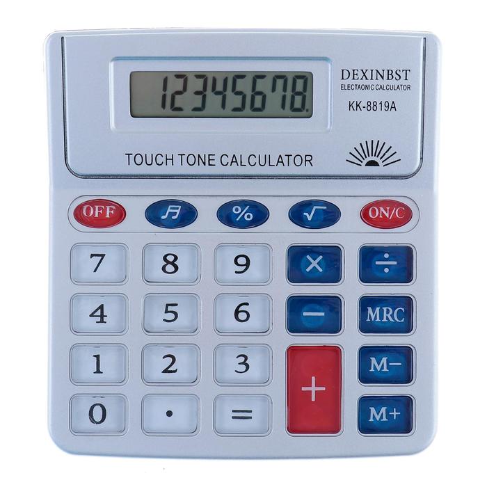 Калькулятор настольный, 8 - разрядный, KK - 8819А, с мелодией - Фото 1