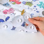 Коврик противоскользящий в ванну на присосках Доляна «Морские жители», 36×70 см - Фото 4