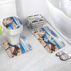 Набор ковриков для ванны и туалета «Бумажный корбалик», 3 шт: 37×43, 39×48, 50×80 см - Фото 1