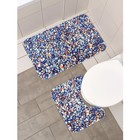 Набор ковриков для ванной и туалета Доляна «Галька», 2 шт: 40×50, 50×80 см - фото 318001518
