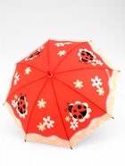 Зонт - трость детский «Божья коровка», полуавтоматический, 8 спиц, R=40/47 см, d=80 см, красный - Фото 2