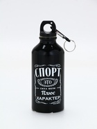 Бутылка для воды металлическая «Спорт», 400 мл - Фото 2
