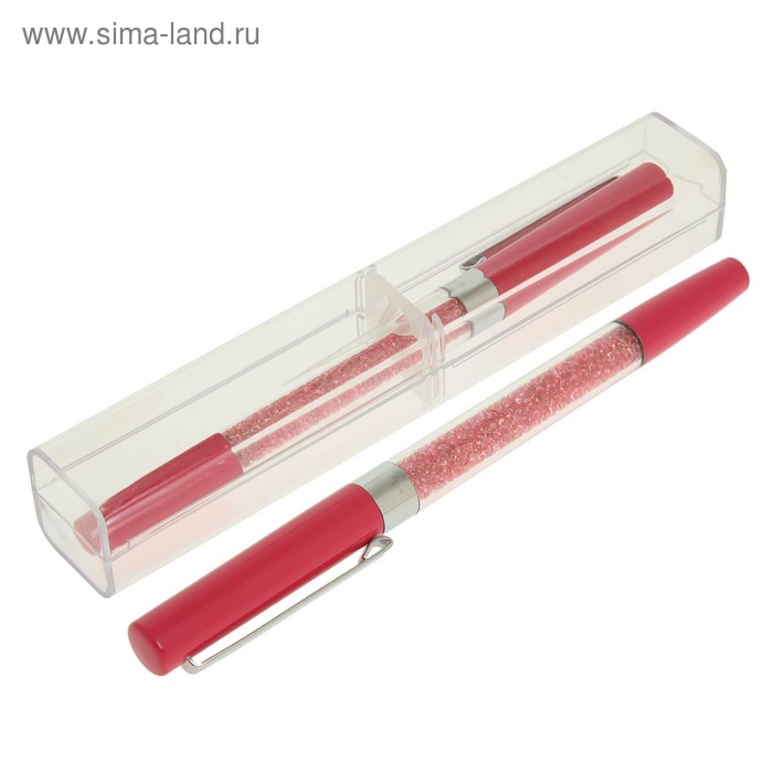 Ручка подарочная, шариковая, в пластиковом футляре, NEW STRAZ, розовая - Фото 1