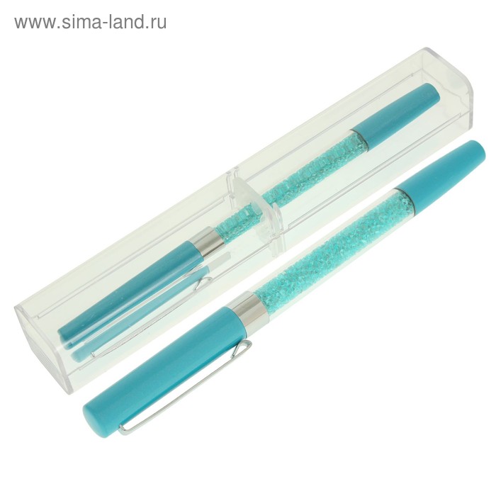 Ручка подарочная, шариковая, в пластиковом футляре, NEW STRAZ, синяя - Фото 1