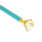 Ручка подарочная, шариковая, поворотная, в пластиковом футляре, NEW KRISTALL, бирюзовая - Фото 3