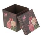 Набор коробок 3в1 "Цветы" черный, 16 х 15 х 15 - 12,5 х 12 х 12 см - Фото 2