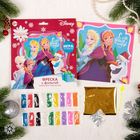 Фреска с блестками и фольгой "С Новым годом!" Холодное сердце + 9 цветов песка, блестки 2 г - Фото 2