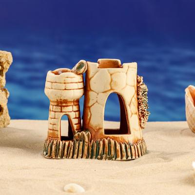 Декорация для аквариума "Башня", 7 х 11 х 13 см, микс