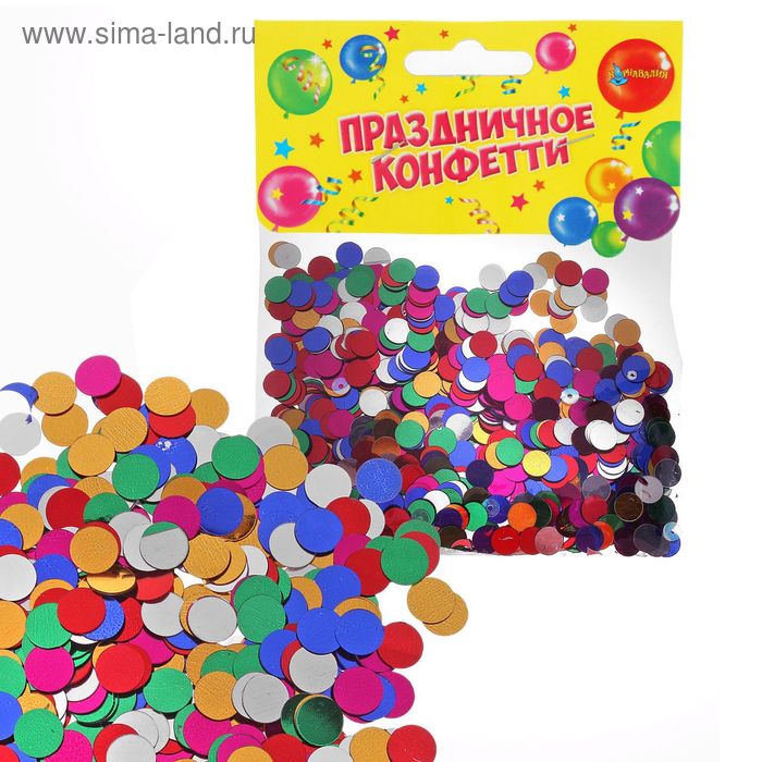 Карнавальное конфетти "Кругляши" - Фото 1