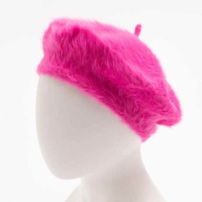 Берет шерстяной женский "Лайла", размер 54-56, цвет розовый - Фото 1