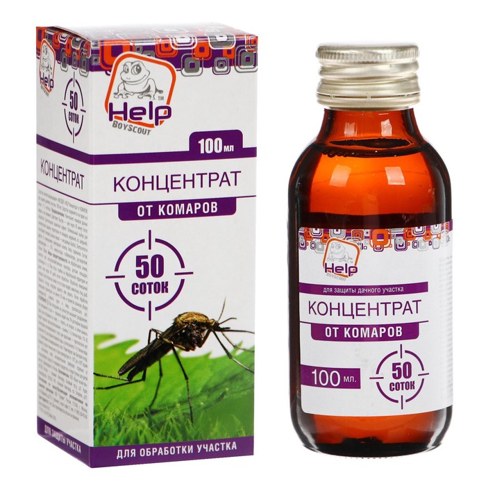 Концентрат от комаров "Help", для обработки дачного участка, 100 мл - Фото 1
