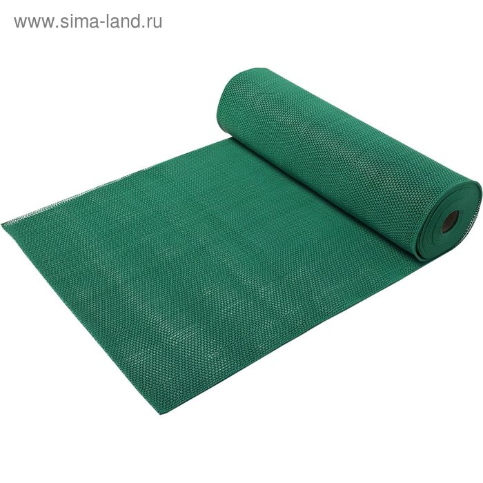 

Ковёр-дорожка ПВХ Zig-Zag, 5 мм, 0,9 х 10 м, против скольжения, цвет зелёный