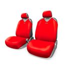 Чехол-майка AUTOPROFI R-1 SPORT PLUS R-402Pf RD, передний ряд, закрытое сиденье, полиэстер, 4 предмета, цвет красный - фото 297917954