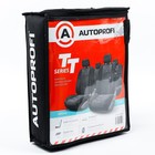 Авточехлы универcальные AUTOPROFI TT-902V BK/BK, полиэстер, велюр, набор из 9 предметов, передний ряд, задний ряд, цвет чёрный - Фото 6