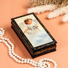 Шкатулка - купюрница «Ангелок на облаке», 8,5×17 см, лаковая миниатюра - фото 8579634