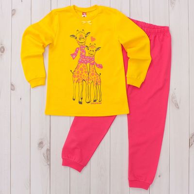 Пижама для девочки, рост 146 см, цвет жёлтый CAJ 5318